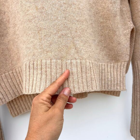 Filippa K Wool Chunky Knit Roller Neck Turtleneck Sweater Scandinavian Tan XS - Picture 8 of 10